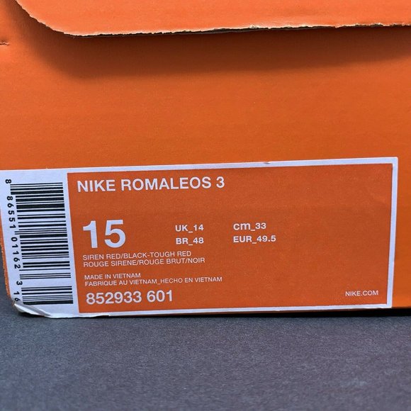 Nike Romaleos 3 Weightlifting CrossFit Shoe Siren Red 852933-601 Men's 1… - Picture 13 of 13